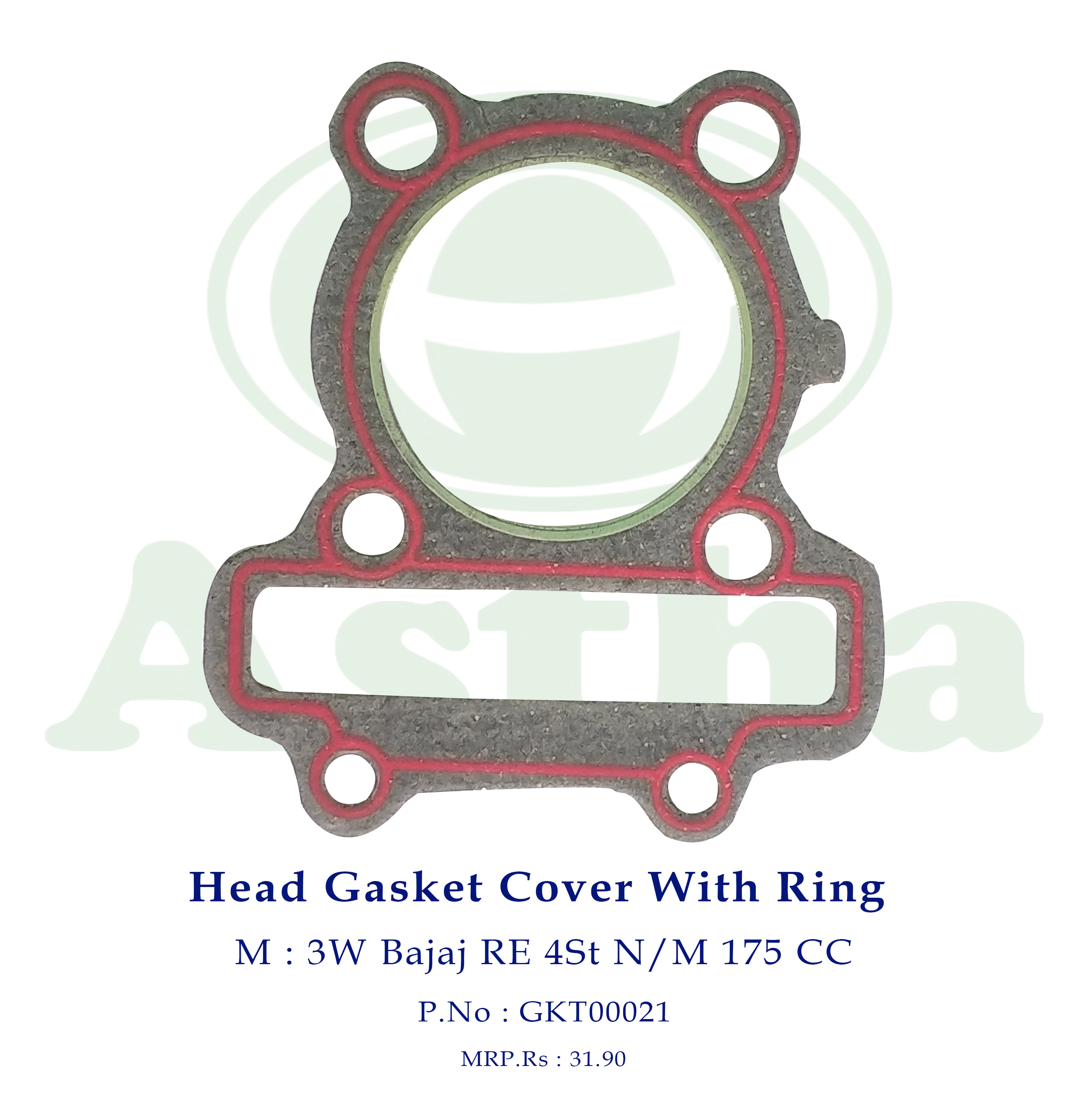 Gasket Head Cover (With Ring) 3W Bajaj RE-175 4St